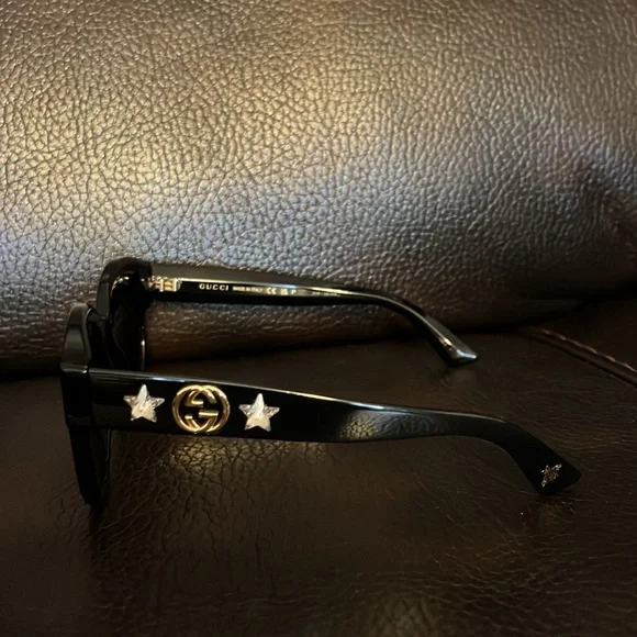 Gucci GG crystal urban star logo monogram rectangle Polarized sunglasses NEW